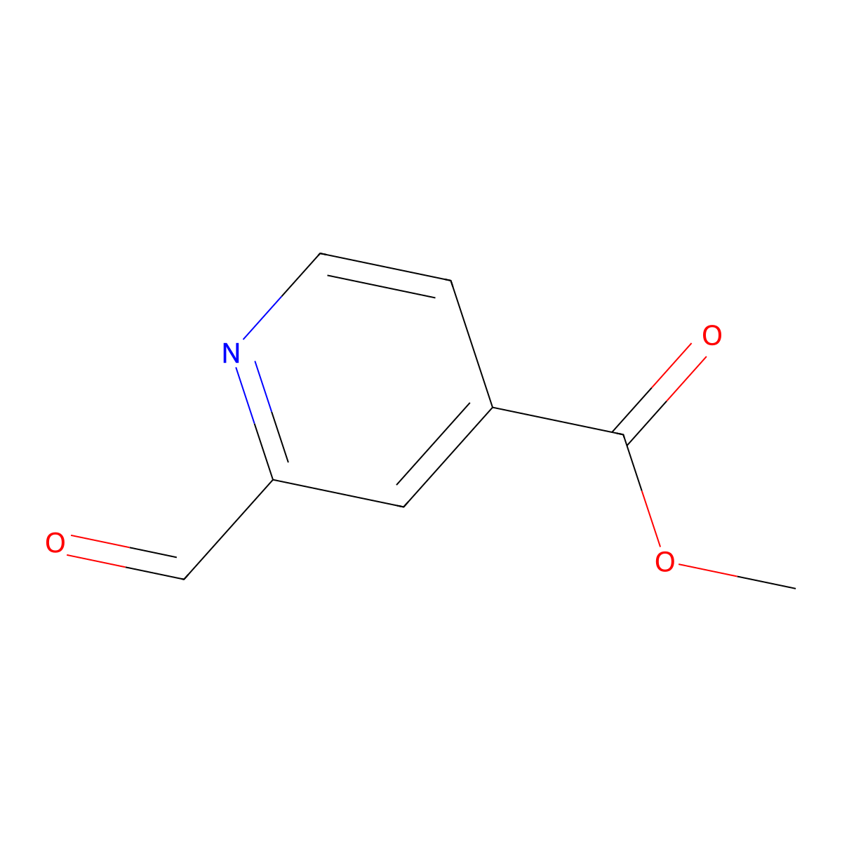 Methyl 2-formylisonicotinate molecular structure, CAS 125104-34-9