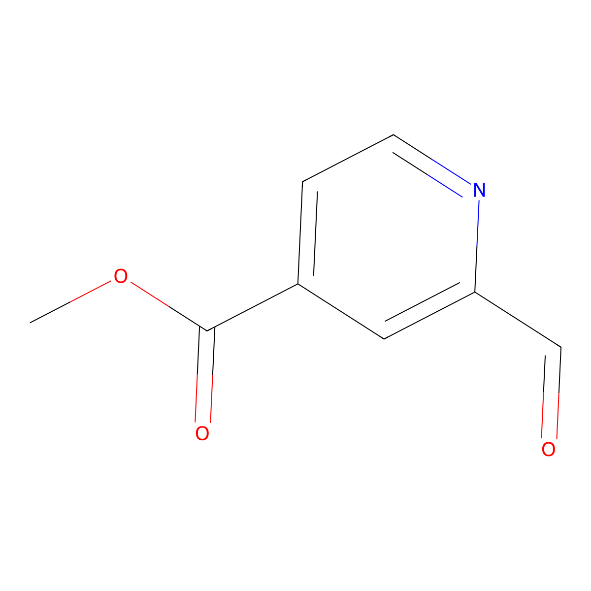 Methyl 2-formylisonicotinate molecular structure, CAS 125104-34-9