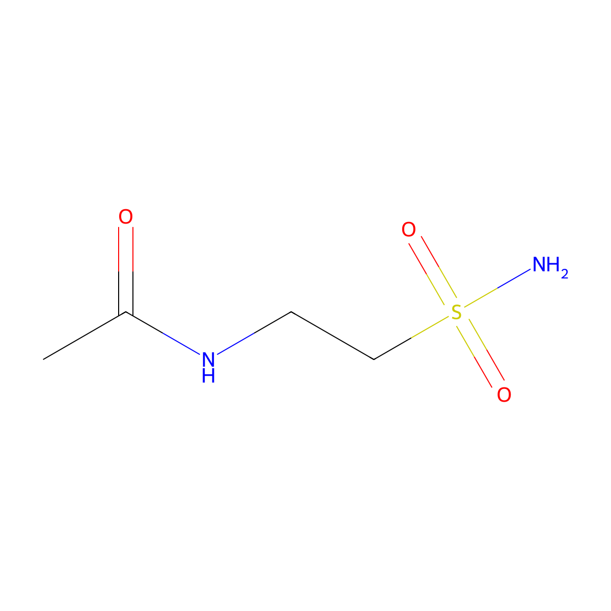 N-(2-sulfamoylethyl)acetamide molecular structure, CAS 1251040-48-8