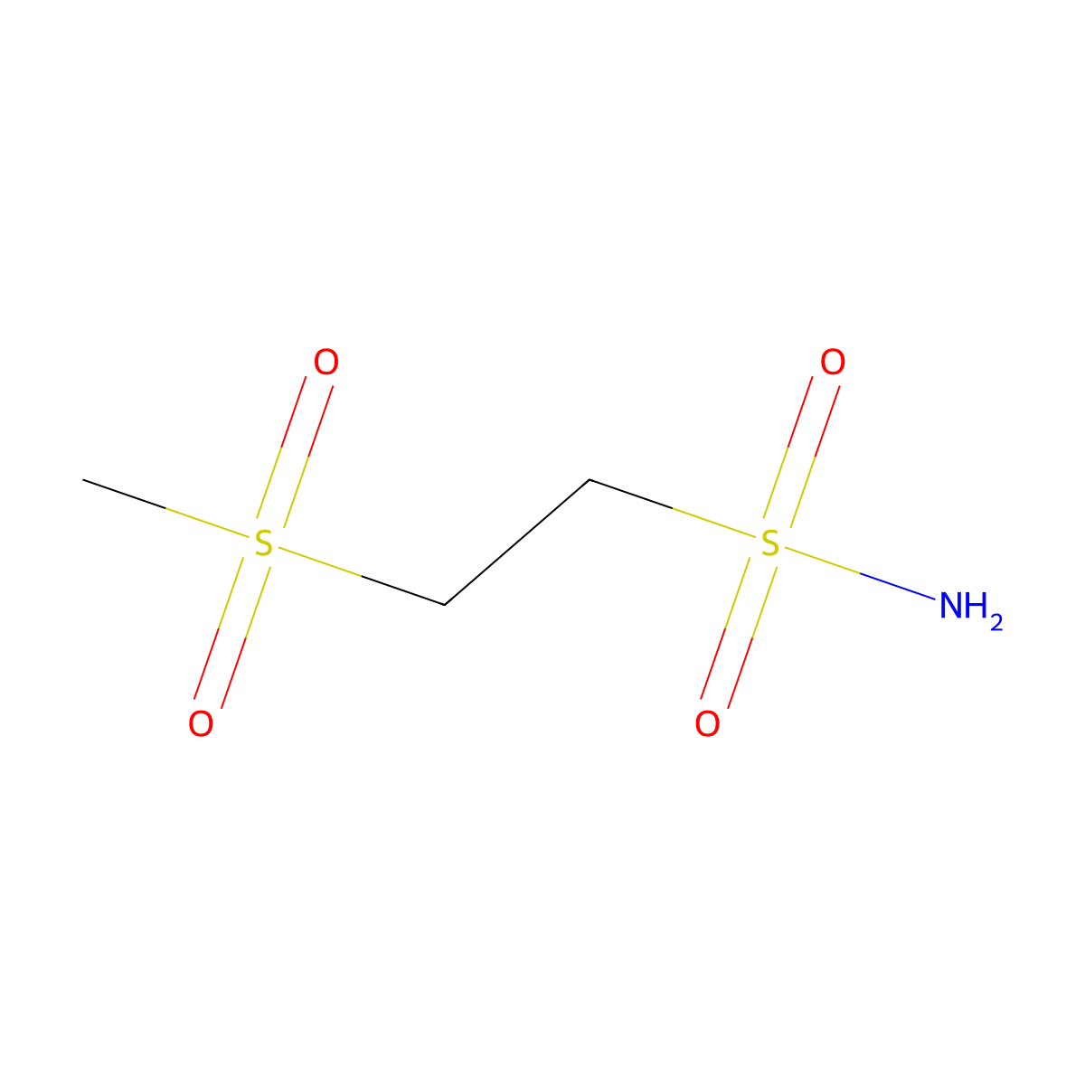 2-Methanesulfonylethane-1-sulfonamide molecular structure, CAS 1251044-61-7