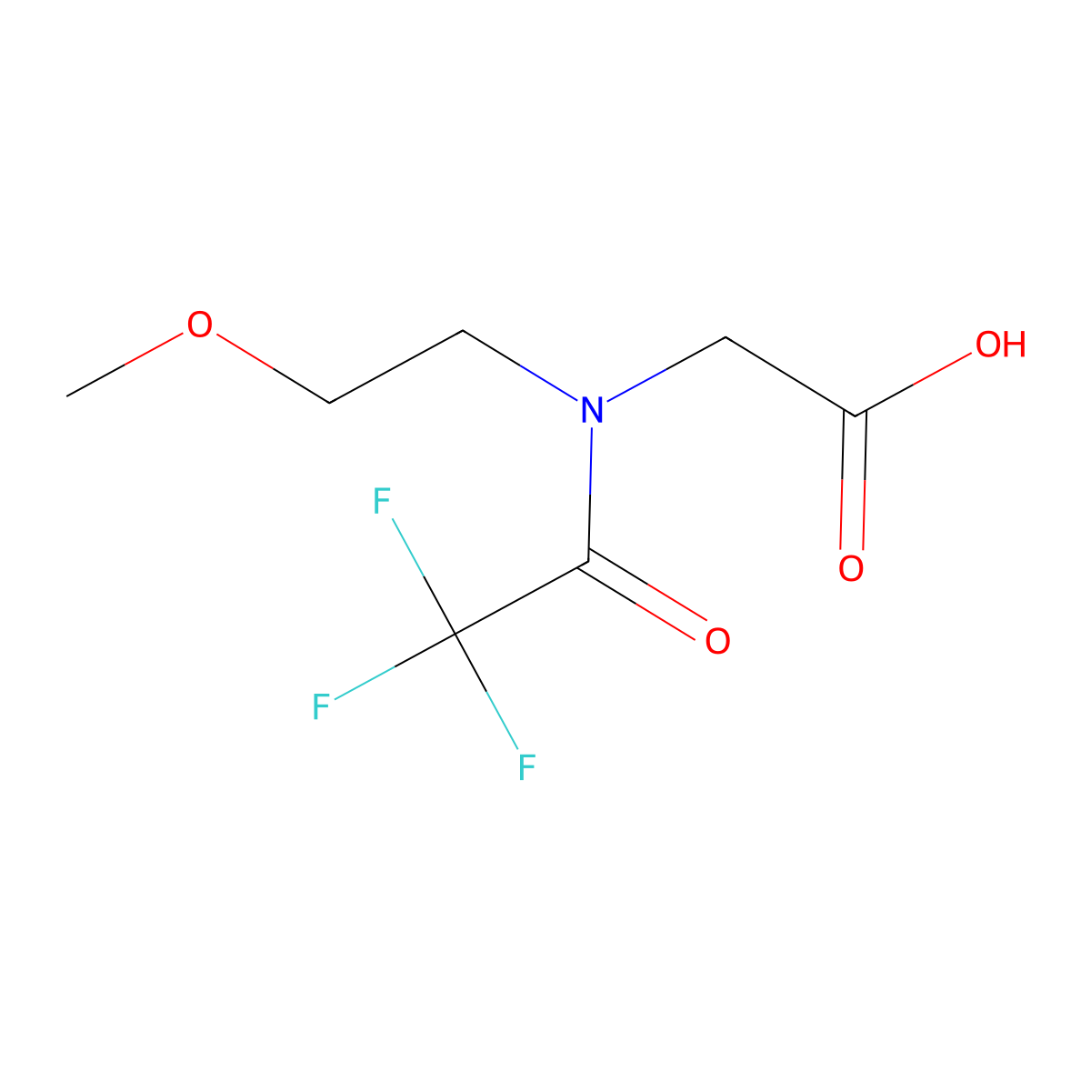 2-[2,2,2-trifluoro-N-(2-methoxyethyl)acetamido]acetic acid molecular structure, CAS 1251045-16-5