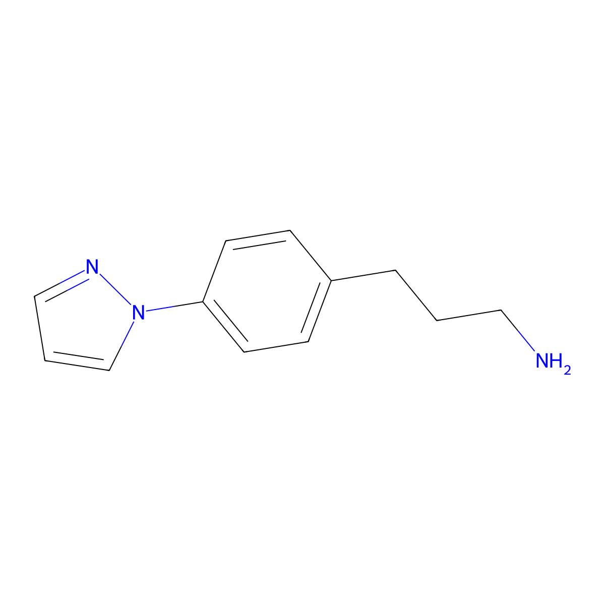 3-(4-(1h-Pyrazol-1-yl)phenyl)propan-1-amine molecular structure, CAS 1251048-83-5