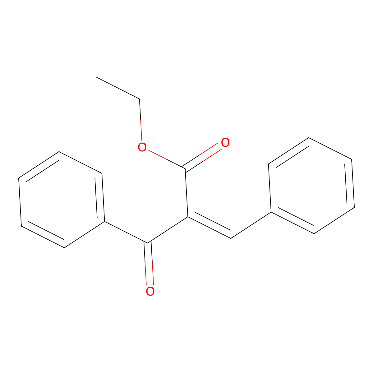 Ethyl 2-benzoyl-3-phenylacrylate molecular structure, CAS 125105-17-1
