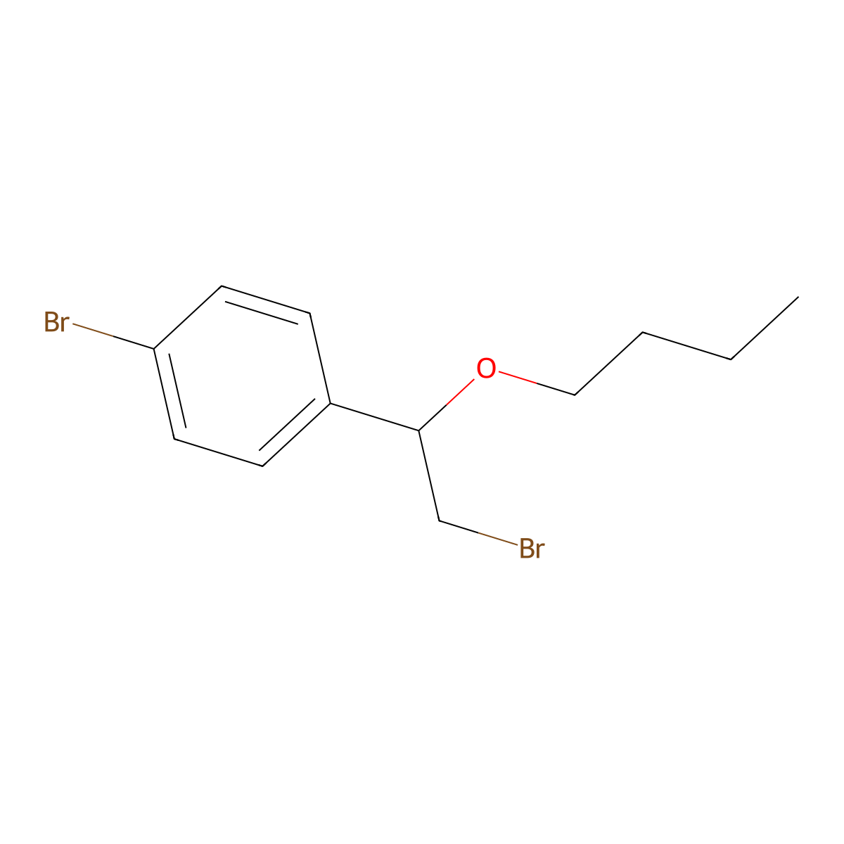 1-Bromo-4-(2-bromo-1-butoxyethyl)benzene molecular structure, CAS 1251050-46-0