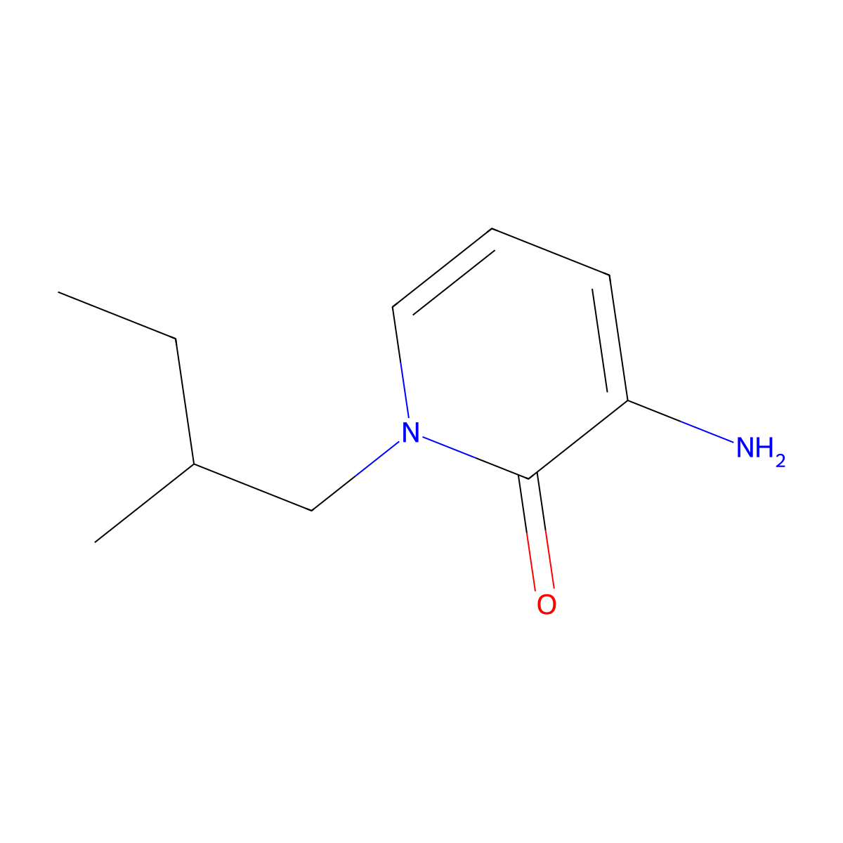 3-Amino-1-(2-methylbutyl)-1,2-dihydropyridin-2-one molecular structure, CAS 1251053-12-9