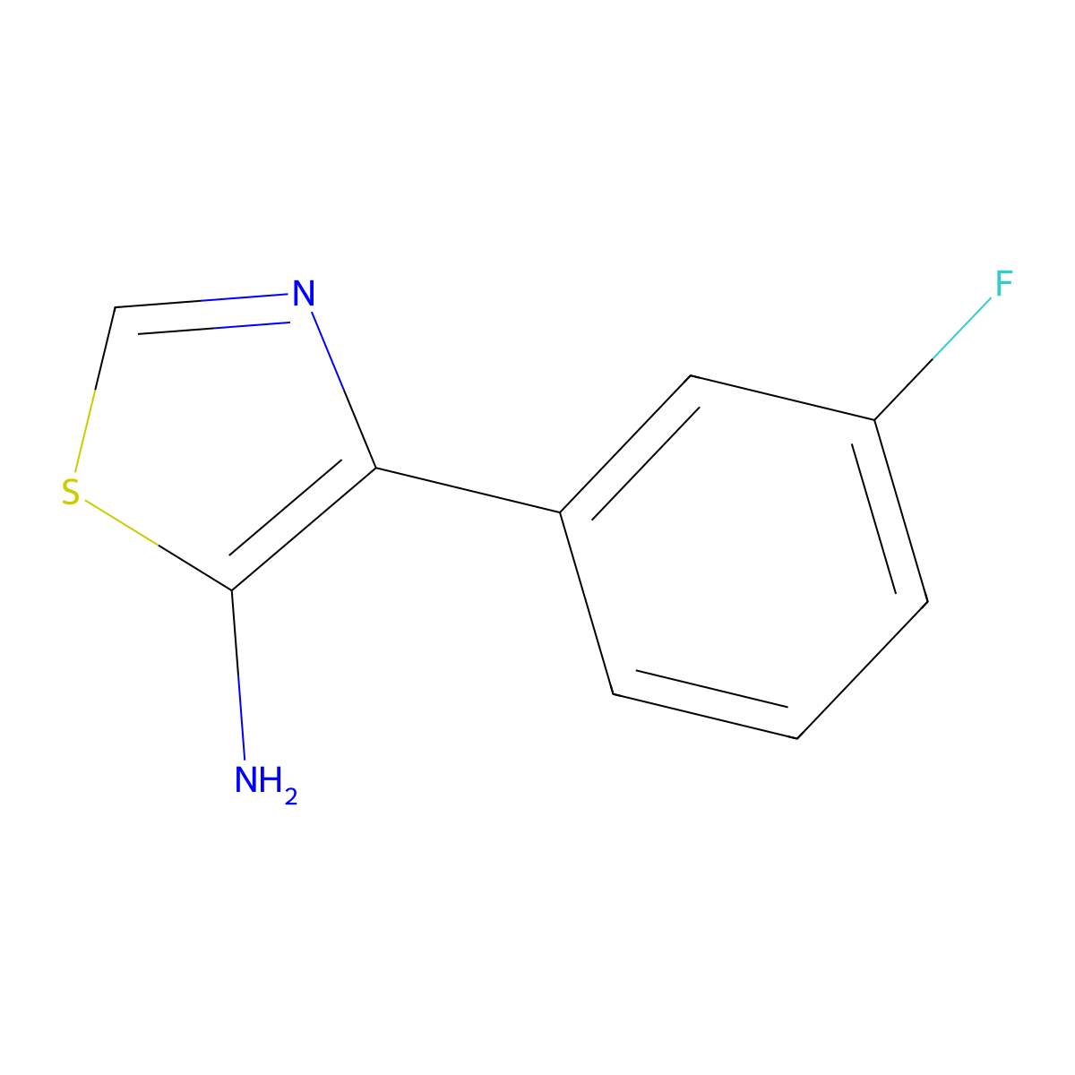 4-(3-Fluorophenyl)thiazol-5-amine molecular structure, CAS 1251055-15-8