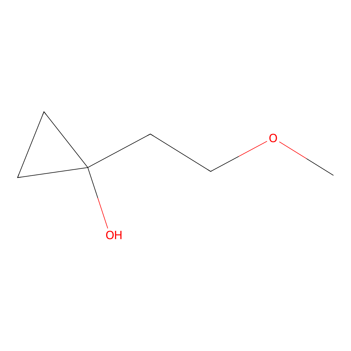 1-(2-Methoxyethyl)cyclopropan-1-ol molecular structure, CAS 1251057-33-6