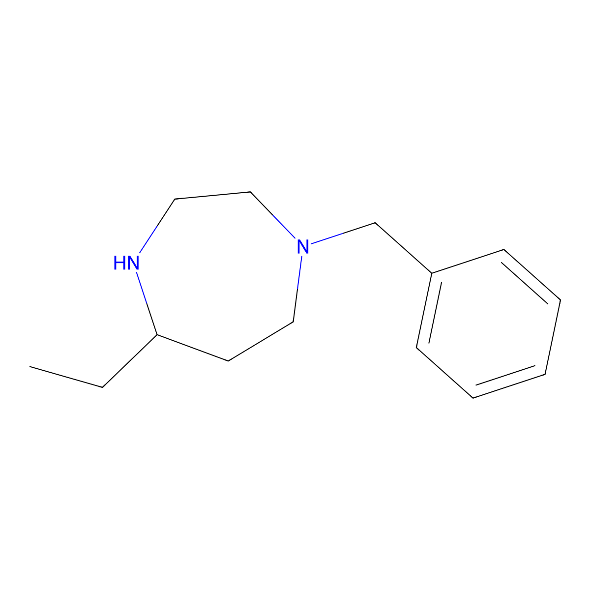 1-Benzyl-5-ethyl-1,4-diazepane molecular structure, CAS 1251058-85-1