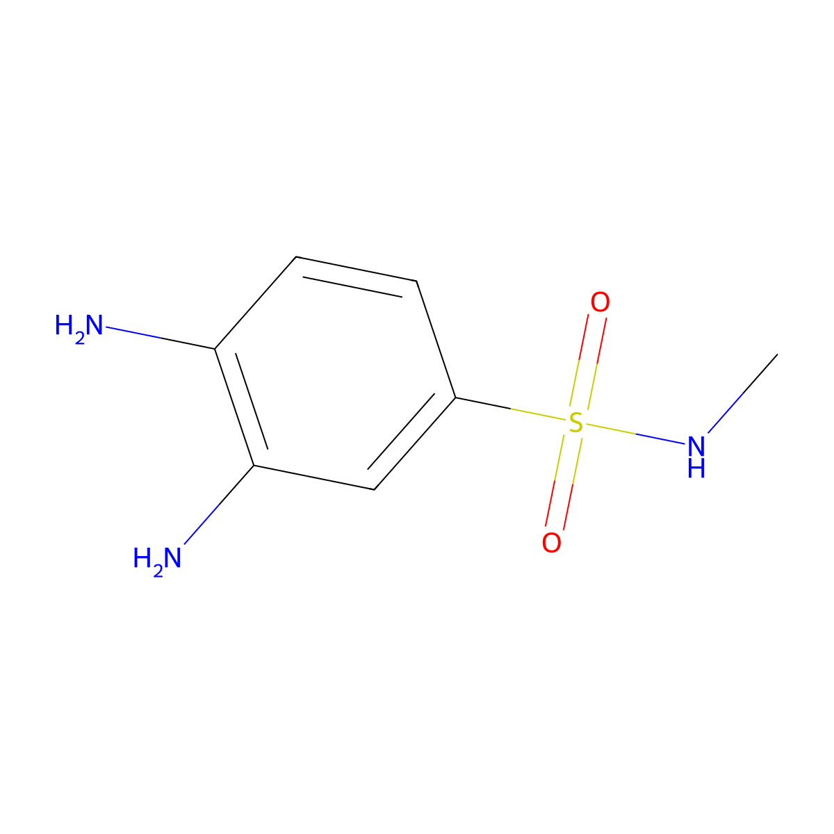 3,4-diamino-N-methylbenzenesulfonamide molecular structure, CAS 125106-42-5