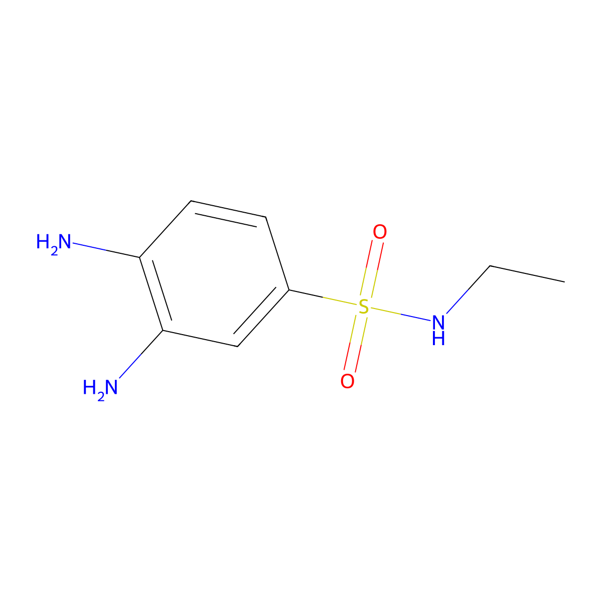 3,4-Diamino-N-ethylbenzenesulfonamide molecular structure, CAS 125106-43-6