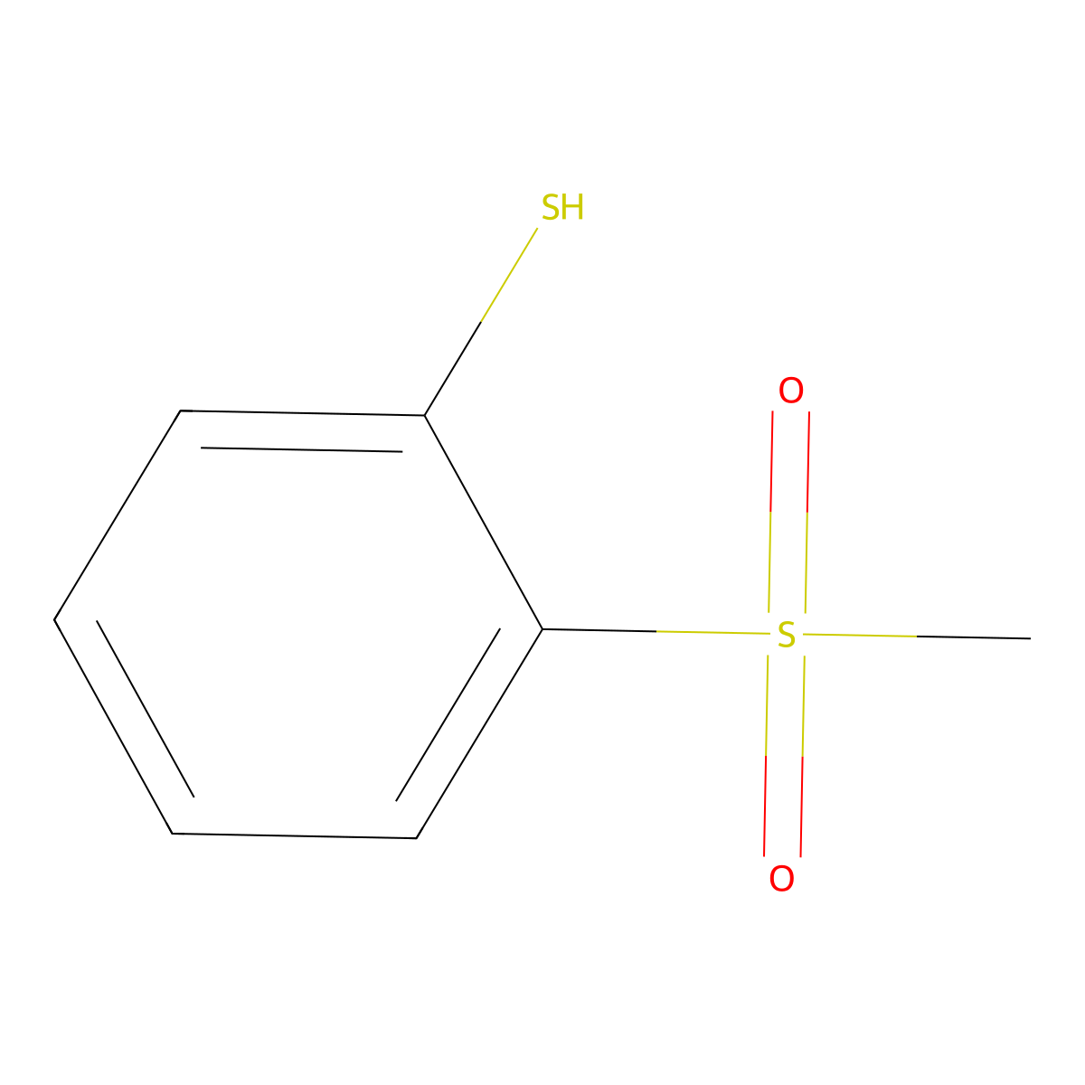 2-Methanesulfonylbenzene-1-thiol molecular structure, CAS 125106-55-0