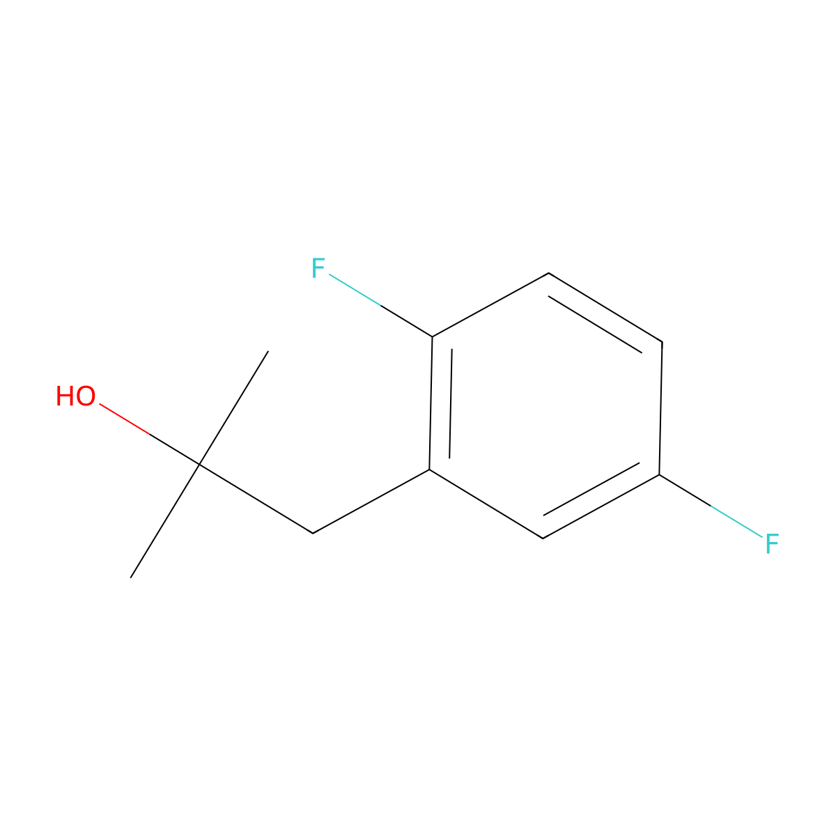 1-(2,5-Difluorophenyl)-2-methylpropan-2-ol molecular structure, CAS 1251061-95-6