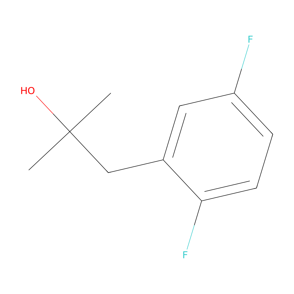 1-(2,5-Difluorophenyl)-2-methylpropan-2-ol molecular structure, CAS 1251061-95-6