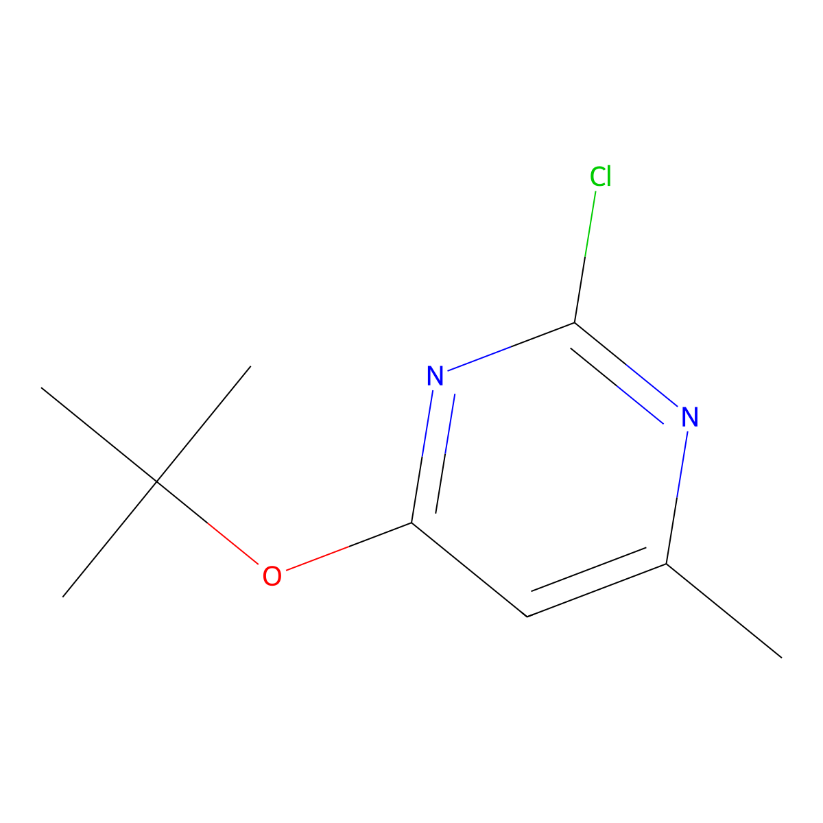 2-Chloro-4-(tert-butoxy)-6-methylpyrimidine molecular structure, CAS 1251061-96-7