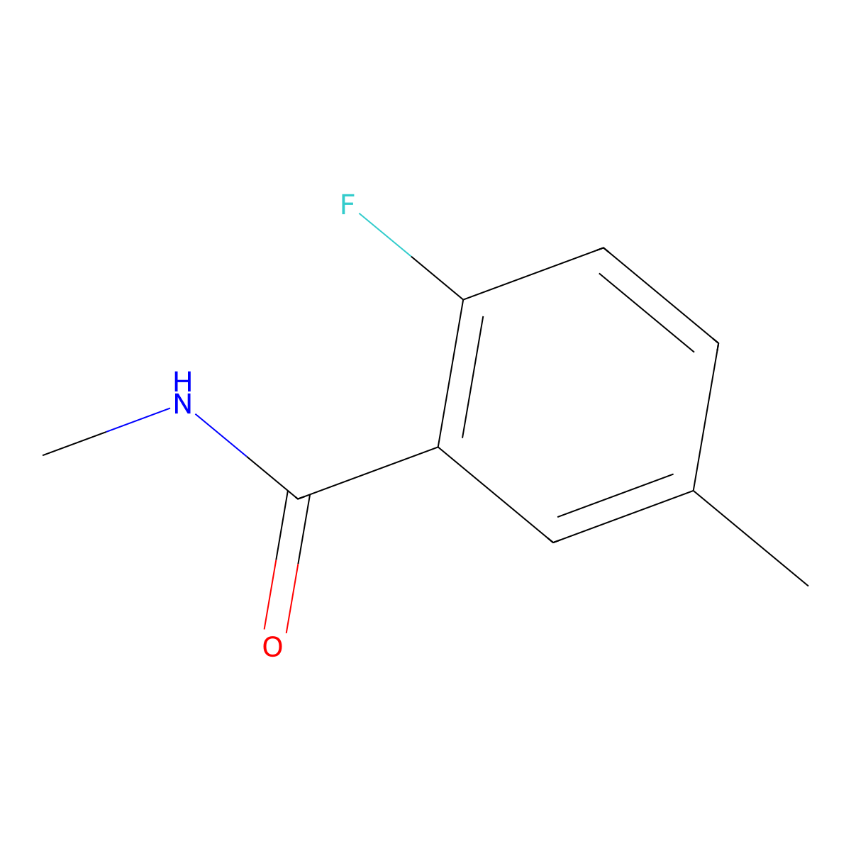 2-fluoro-N,5-dimethylbenzamide molecular structure, CAS 1251064-07-9