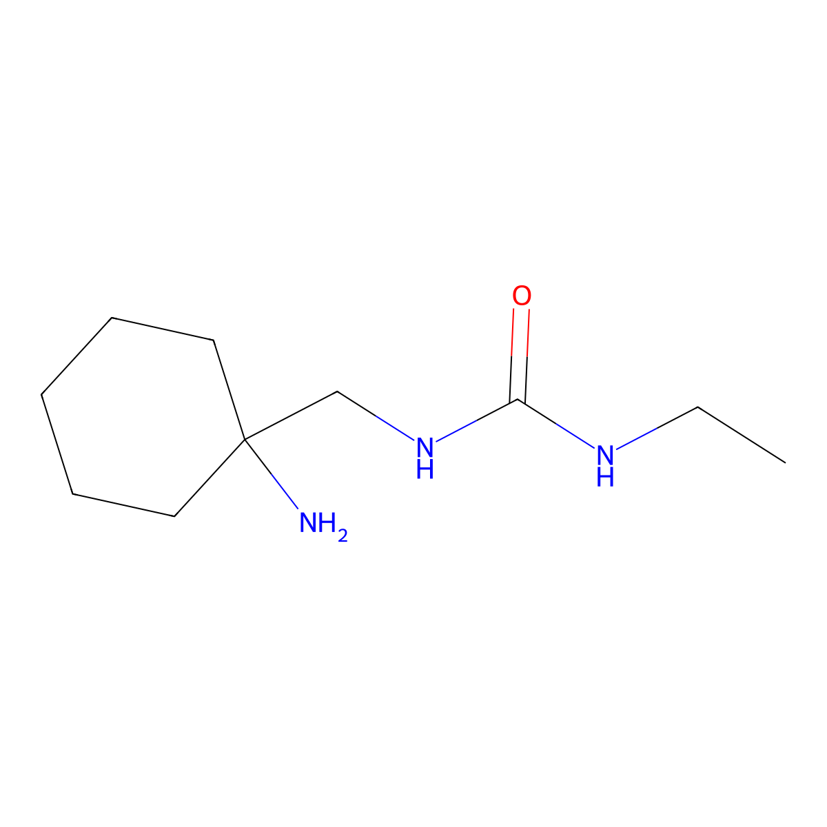 1-[(1-Aminocyclohexyl)methyl]-3-ethylurea molecular structure, CAS 1251066-14-4