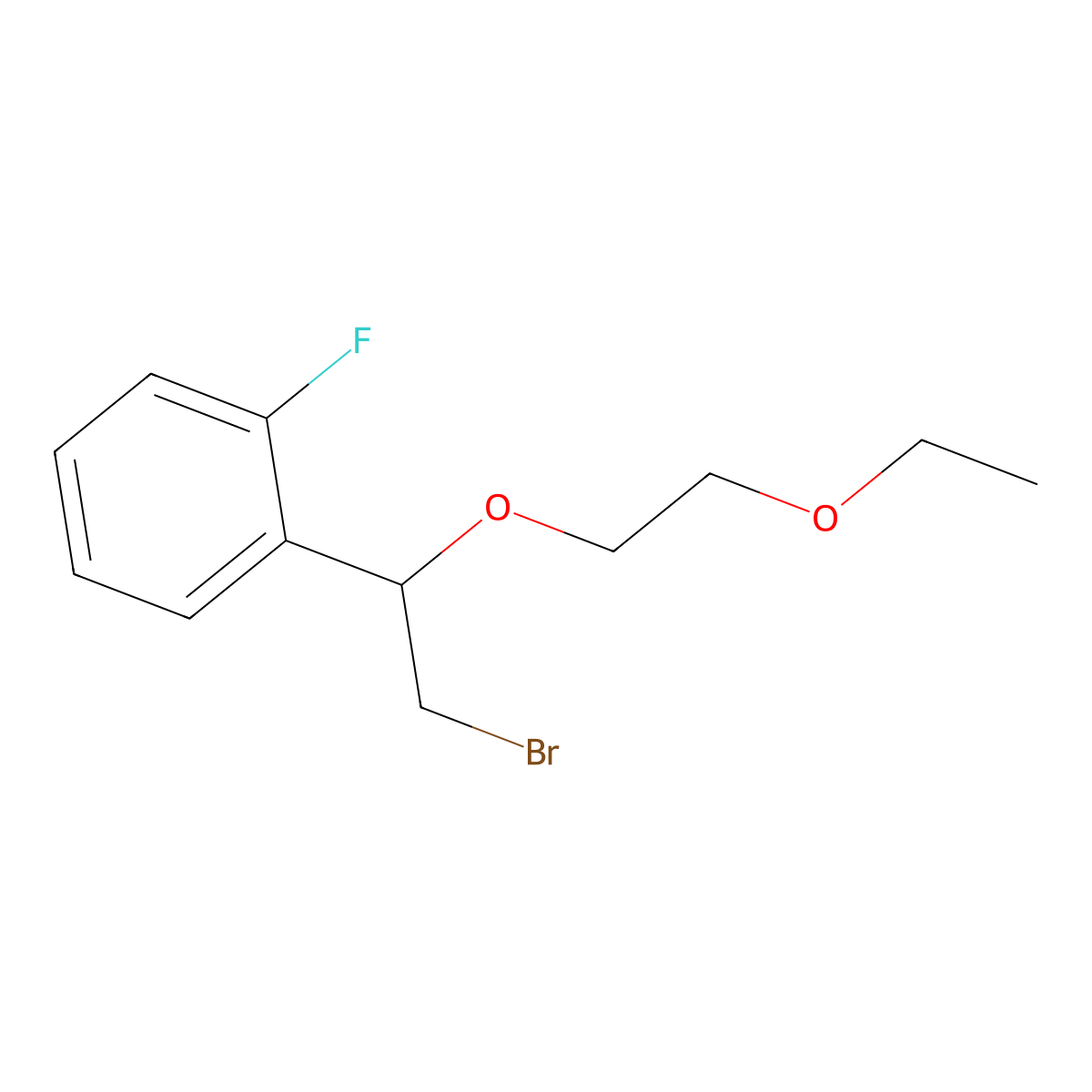 1-(2-Bromo-1-(2-ethoxyethoxy)ethyl)-2-fluorobenzene molecular structure, CAS 1251068-81-1