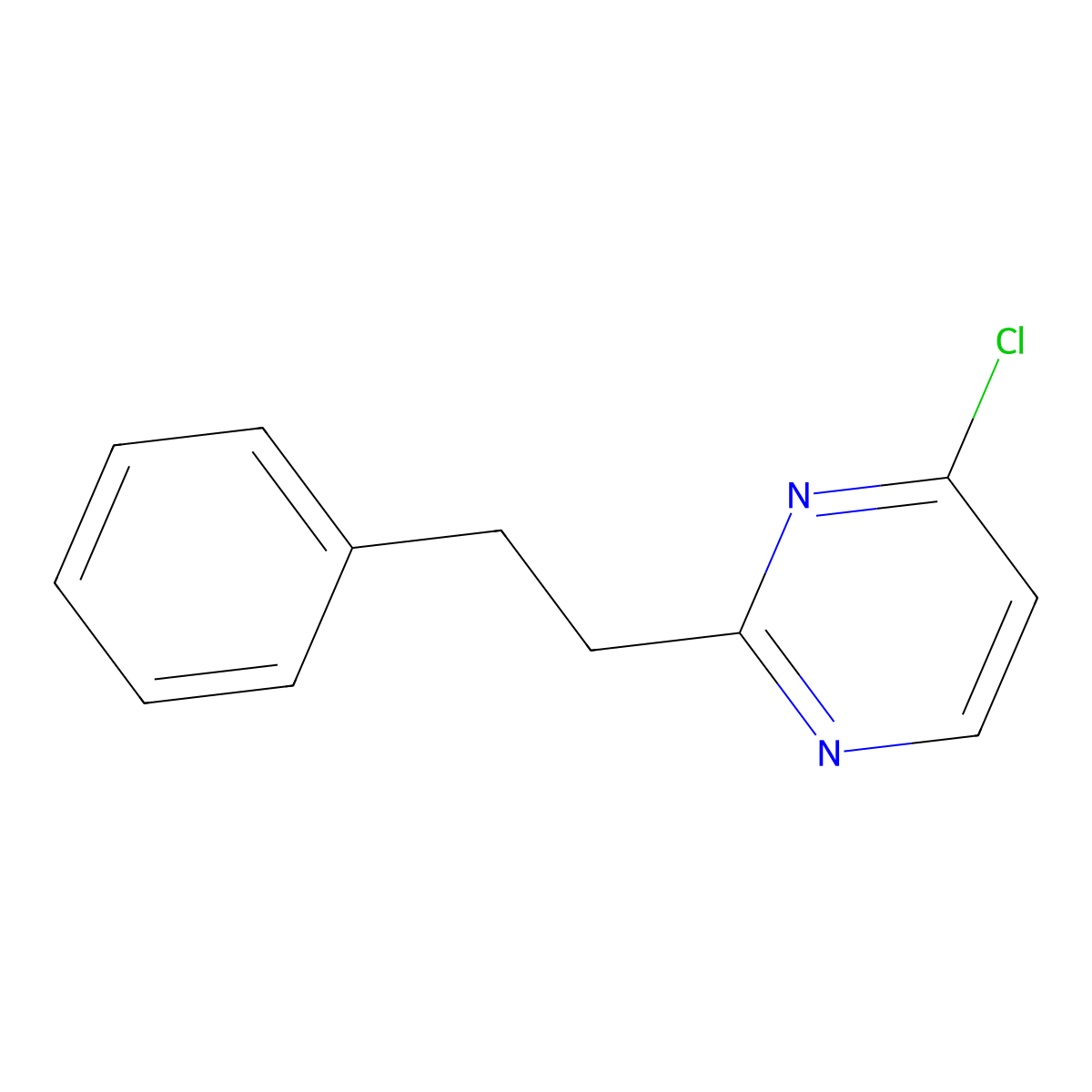 4-Chloro-2-(2-phenylethyl)pyrimidine molecular structure, CAS 1251075-55-4