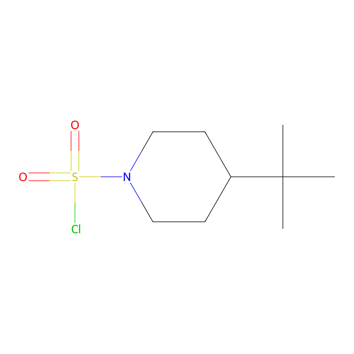 4-Tert-butylpiperidine-1-sulfonyl chloride molecular structure, CAS 1251076-14-8