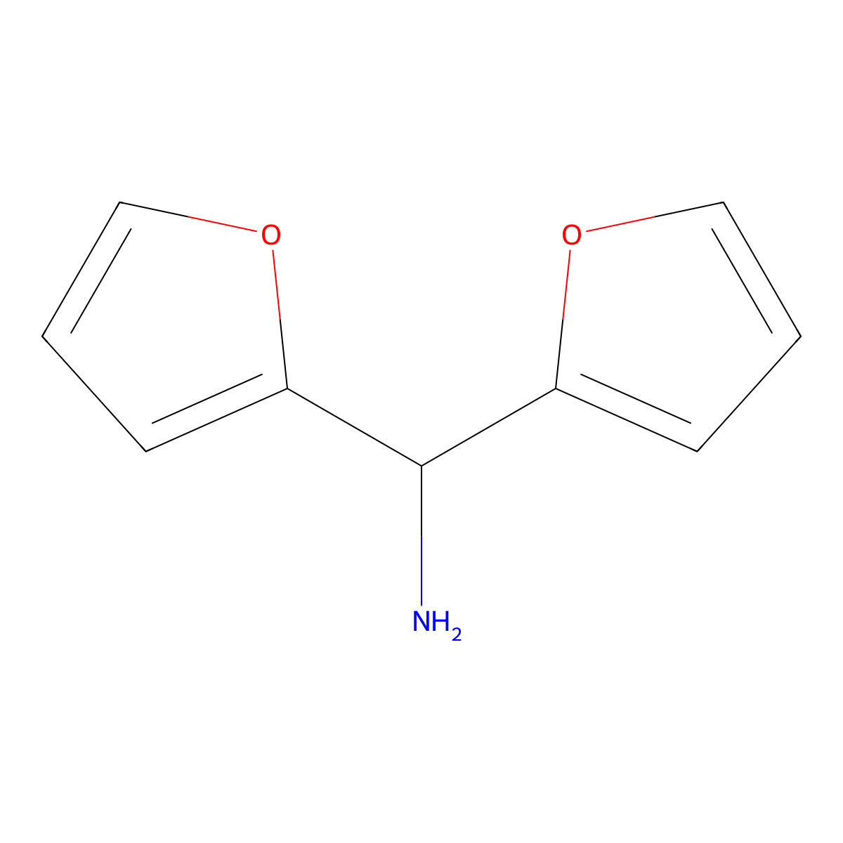 Di(furan-2-yl)methanamine molecular structure, CAS 1251076-82-0