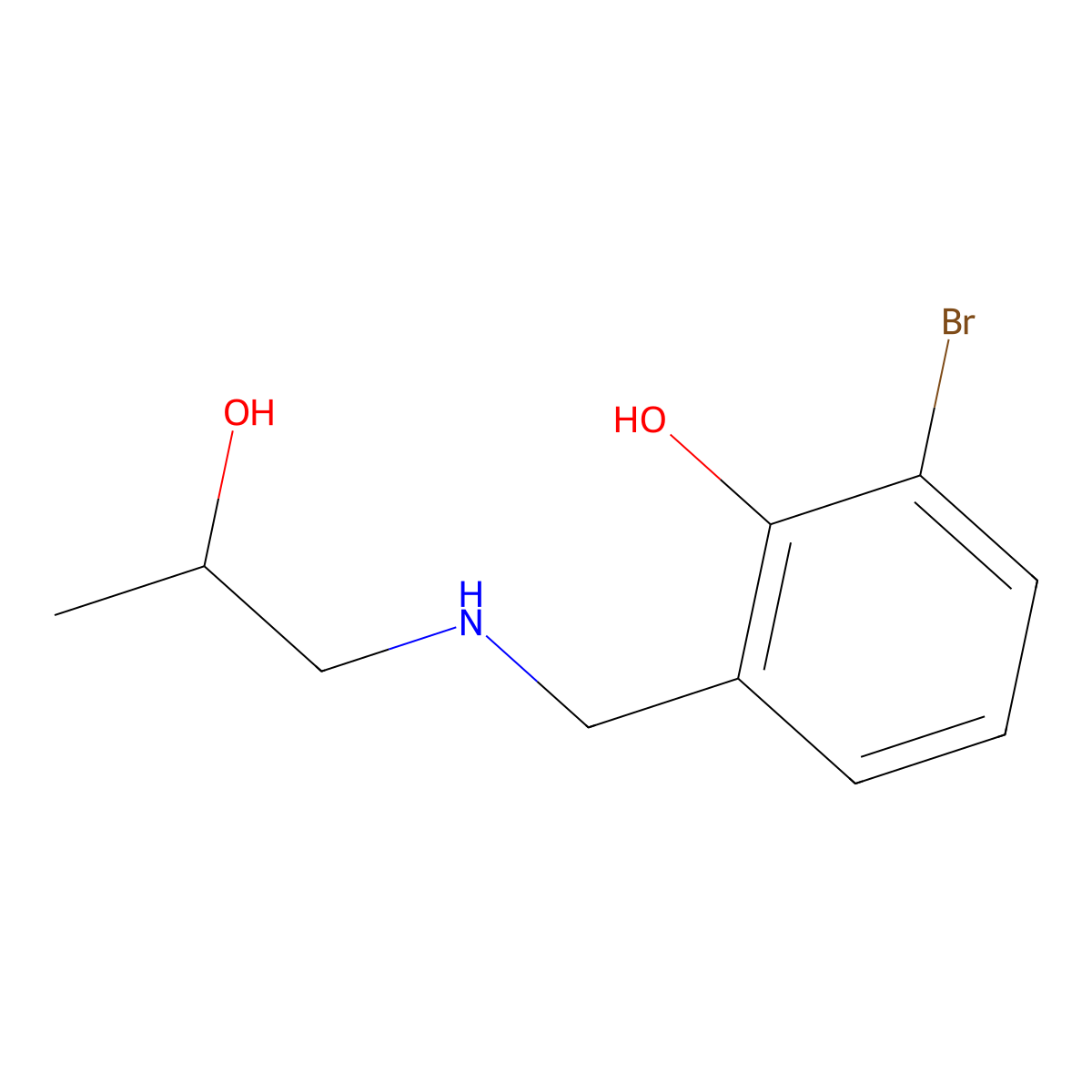 2-Bromo-6-{[(2-hydroxypropyl)amino]methyl}phenol molecular structure, CAS 1251077-28-7