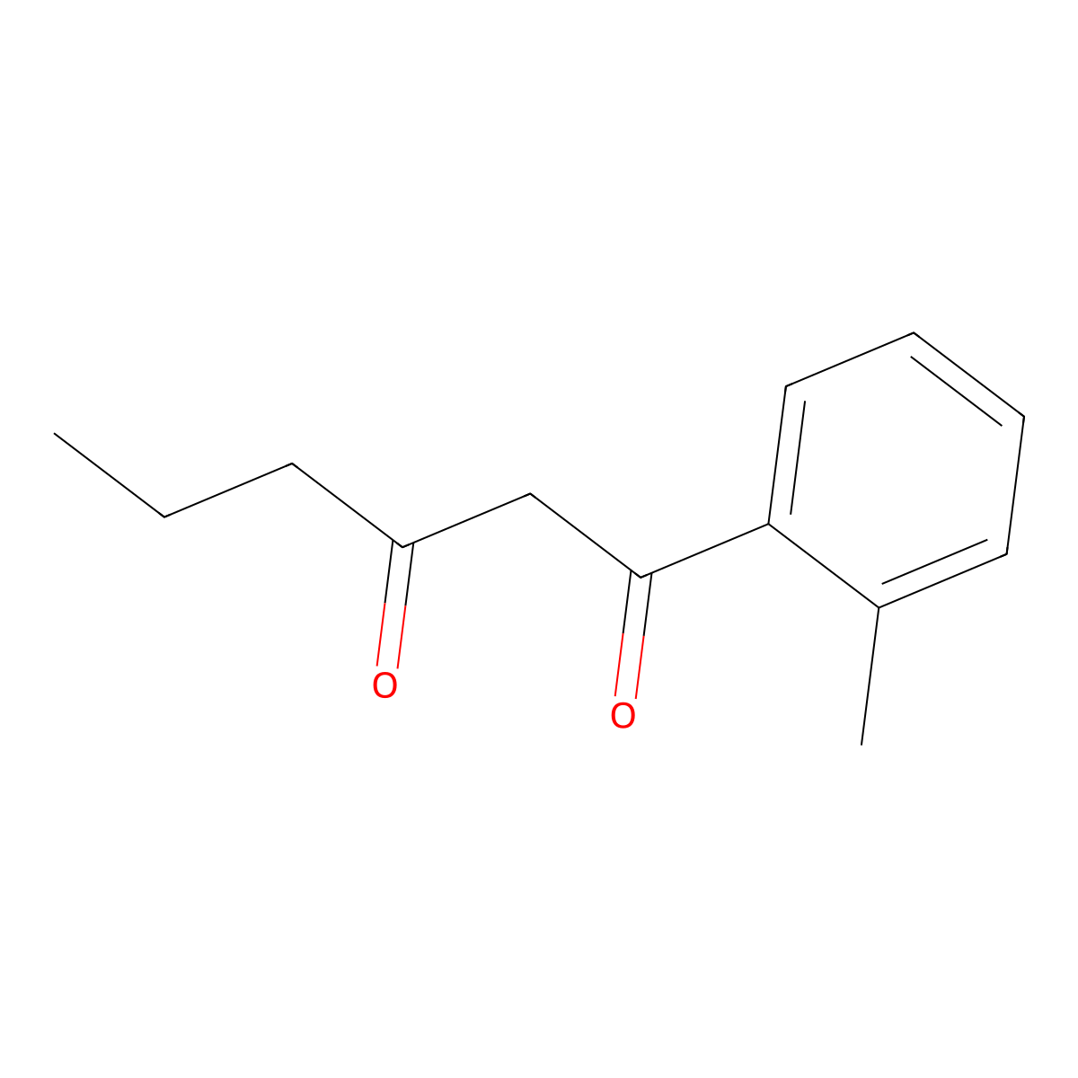 1-(2-Methylphenyl)hexane-1,3-dione molecular structure, CAS 1251078-83-7