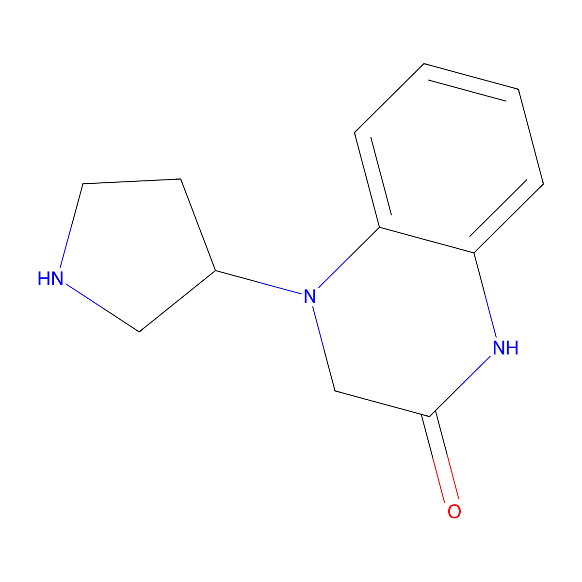 4-(Pyrrolidin-3-yl)-1,2,3,4-tetrahydroquinoxalin-2-one molecular structure, CAS 1251080-79-1