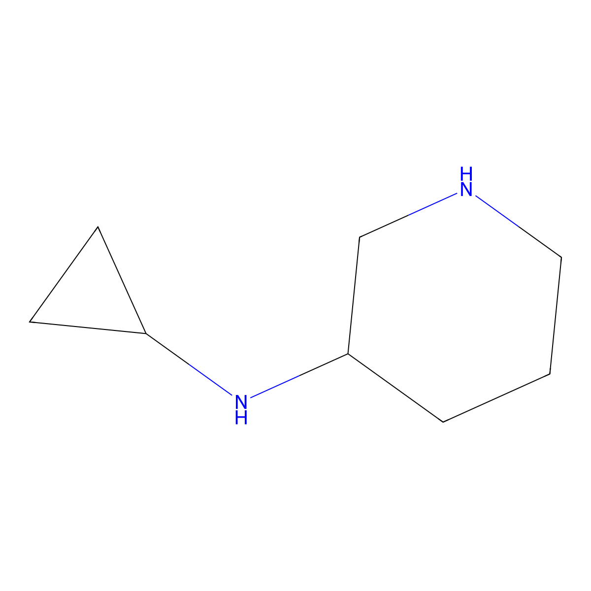 N-Cyclopropylpiperidin-3-amine molecular structure, CAS 1251083-96-1