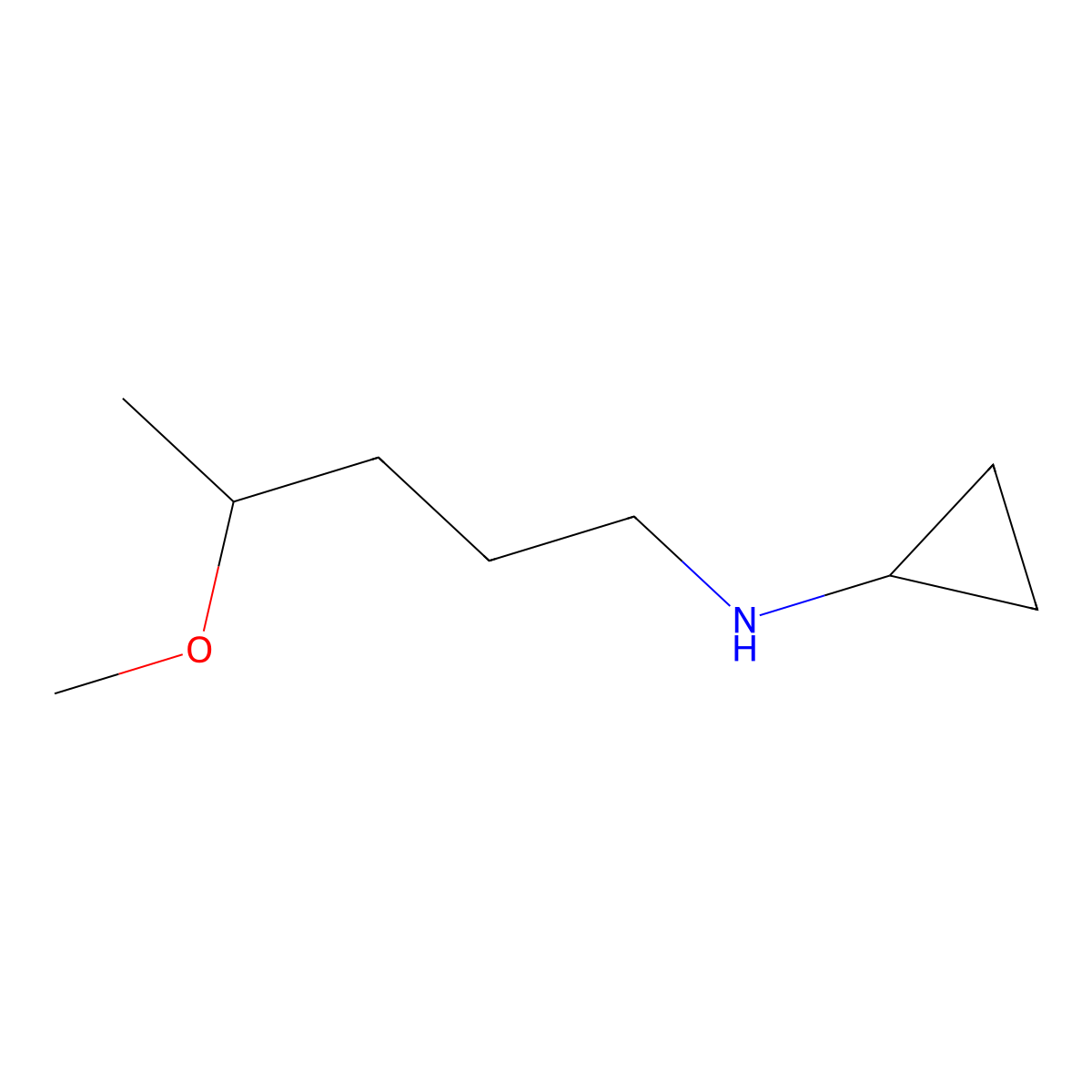 N-(4-methoxypentyl)cyclopropanamine molecular structure, CAS 1251085-62-7