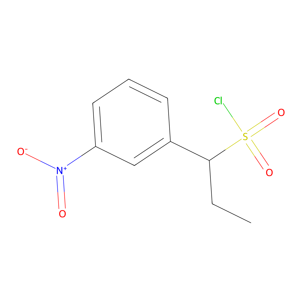 1-(3-Nitrophenyl)propane-1-sulfonyl chloride molecular structure, CAS 1251085-86-5