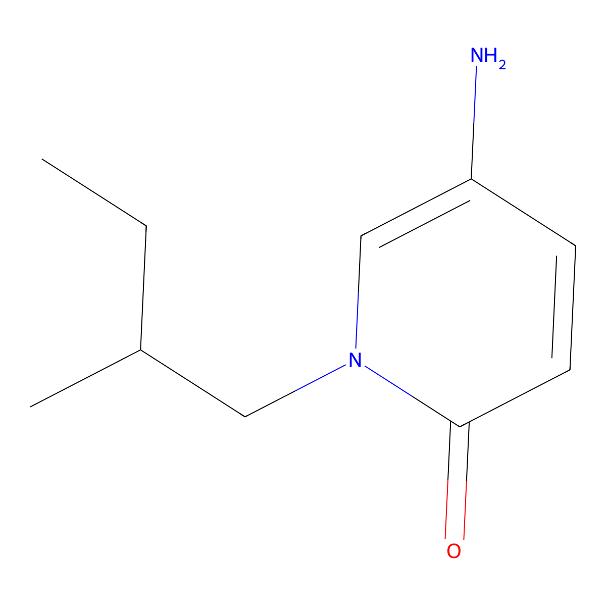5-Amino-1-(2-methylbutyl)-1,2-dihydropyridin-2-one molecular structure, CAS 1251086-90-4