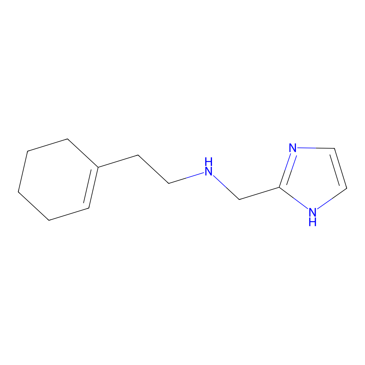 [2-(cyclohex-1-en-1-yl)ethyl][(1H-imidazol-2-yl)methyl]amine molecular structure, CAS 1251087-86-1