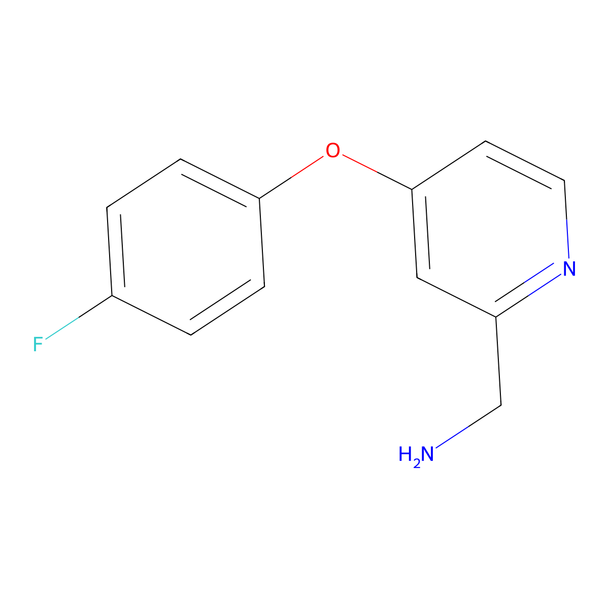 [4-(4-Fluorophenoxy)pyridin-2-yl]methanamine molecular structure, CAS 1251088-08-0