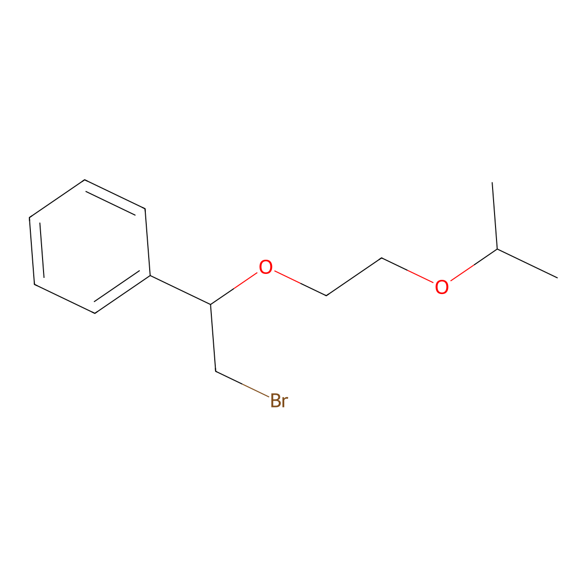 (2-Bromo-1-(2-isopropoxyethoxy)ethyl)benzene molecular structure, CAS 1251088-48-8
