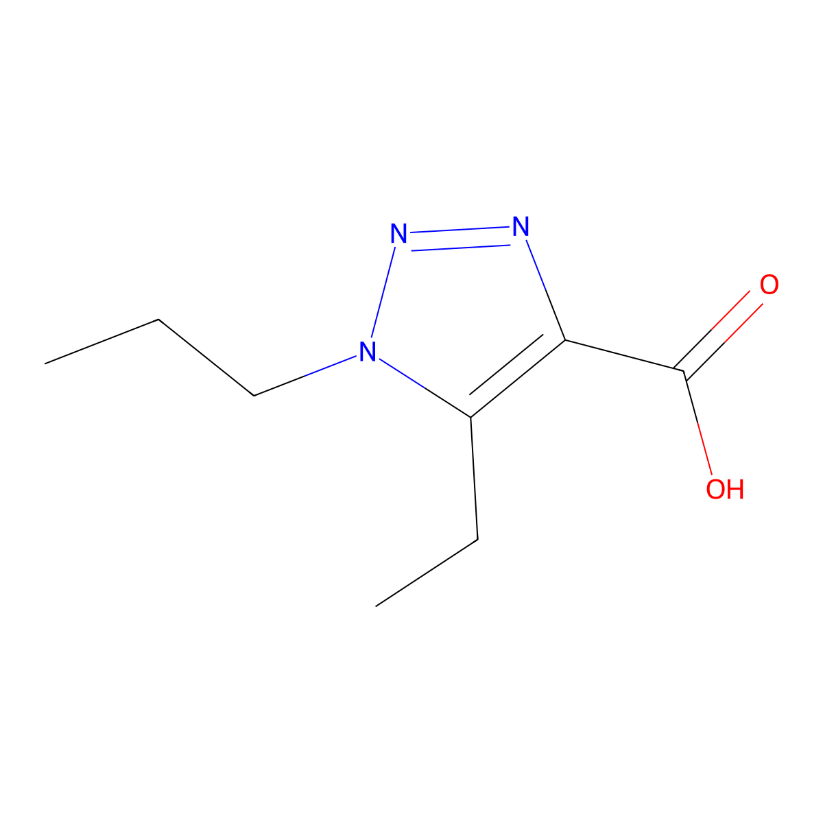 5-Ethyl-1-propyl-1h-1,2,3-triazole-4-carboxylic acid molecular structure, CAS 1251089-05-0