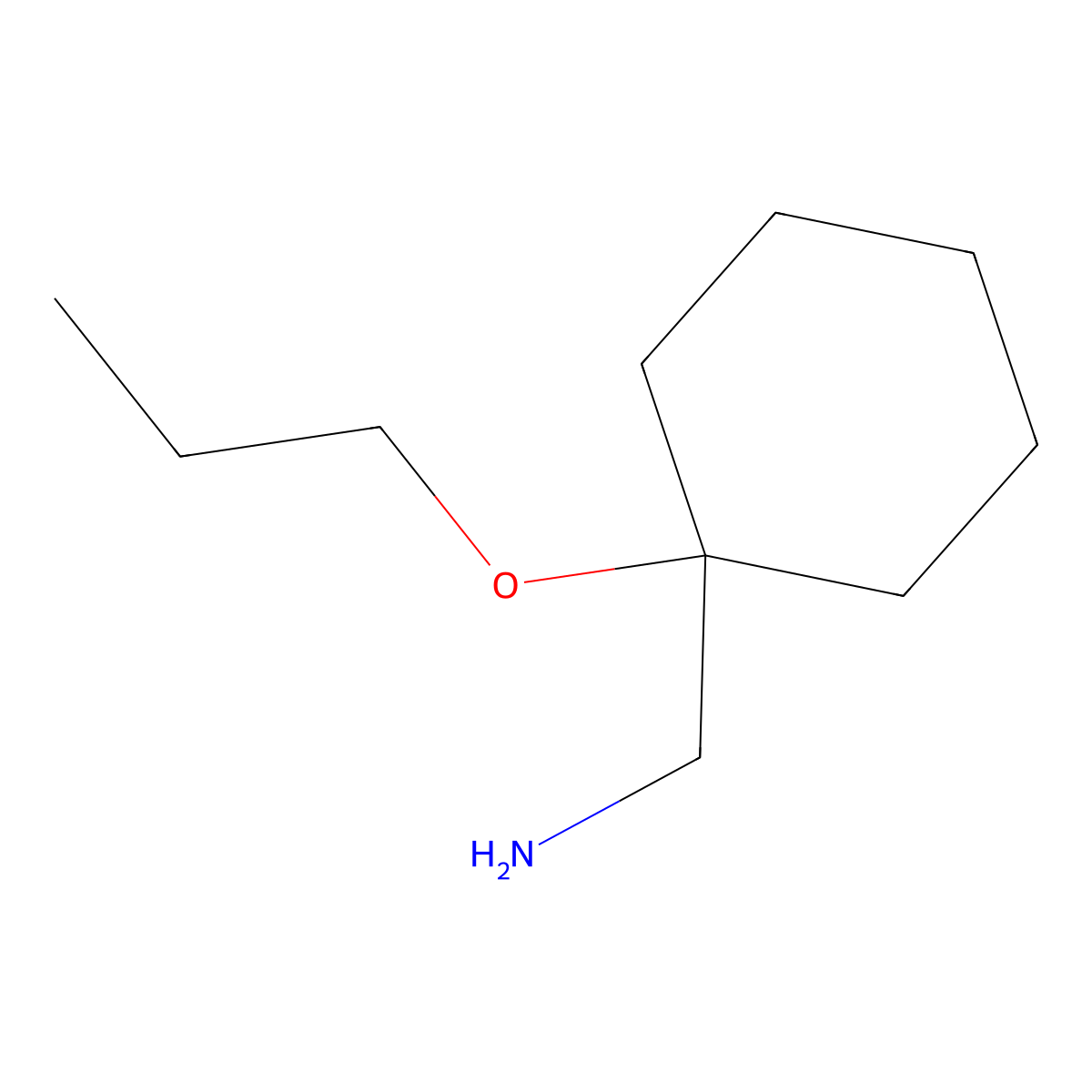 (1-Propoxycyclohexyl)methanamine molecular structure, CAS 1251089-91-4