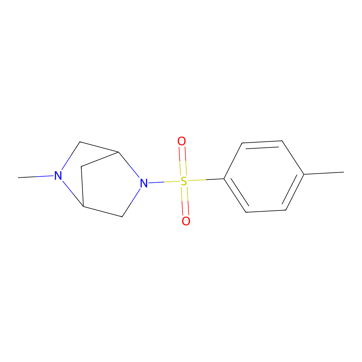2-Methyl-5-tosyl-2,5-diazabicyclo[2.2.1]heptane molecular structure, CAS 125109-58-2