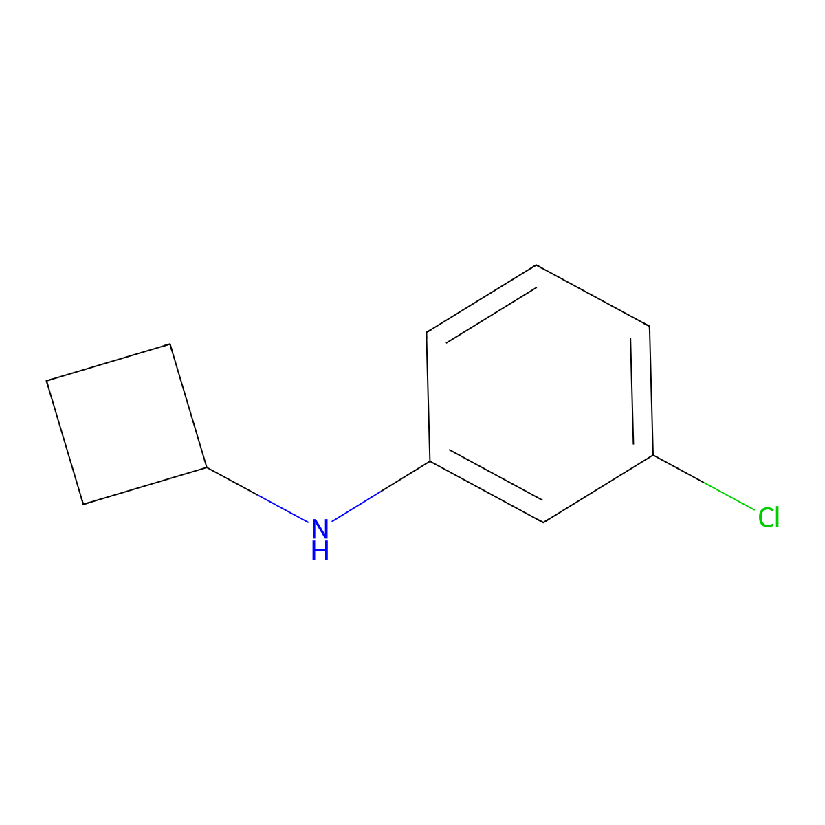 3-chloro-N-cyclobutylaniline molecular structure, CAS 1251091-37-8