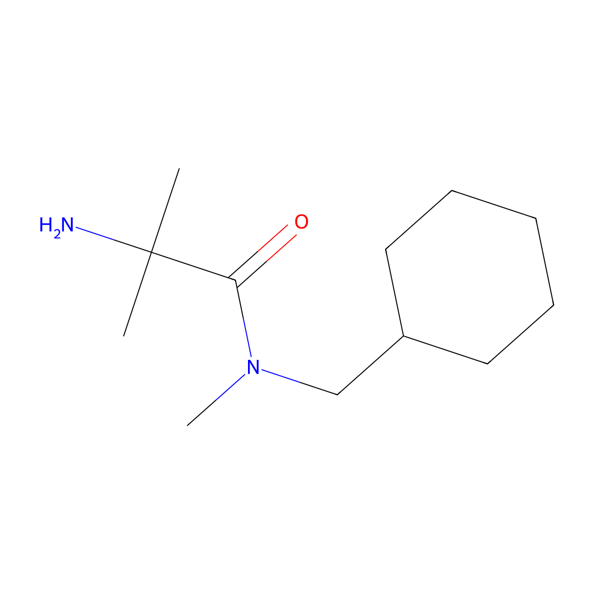 2-amino-N-(cyclohexylmethyl)-N,2-dimethylpropanamide molecular structure, CAS 1251095-18-7