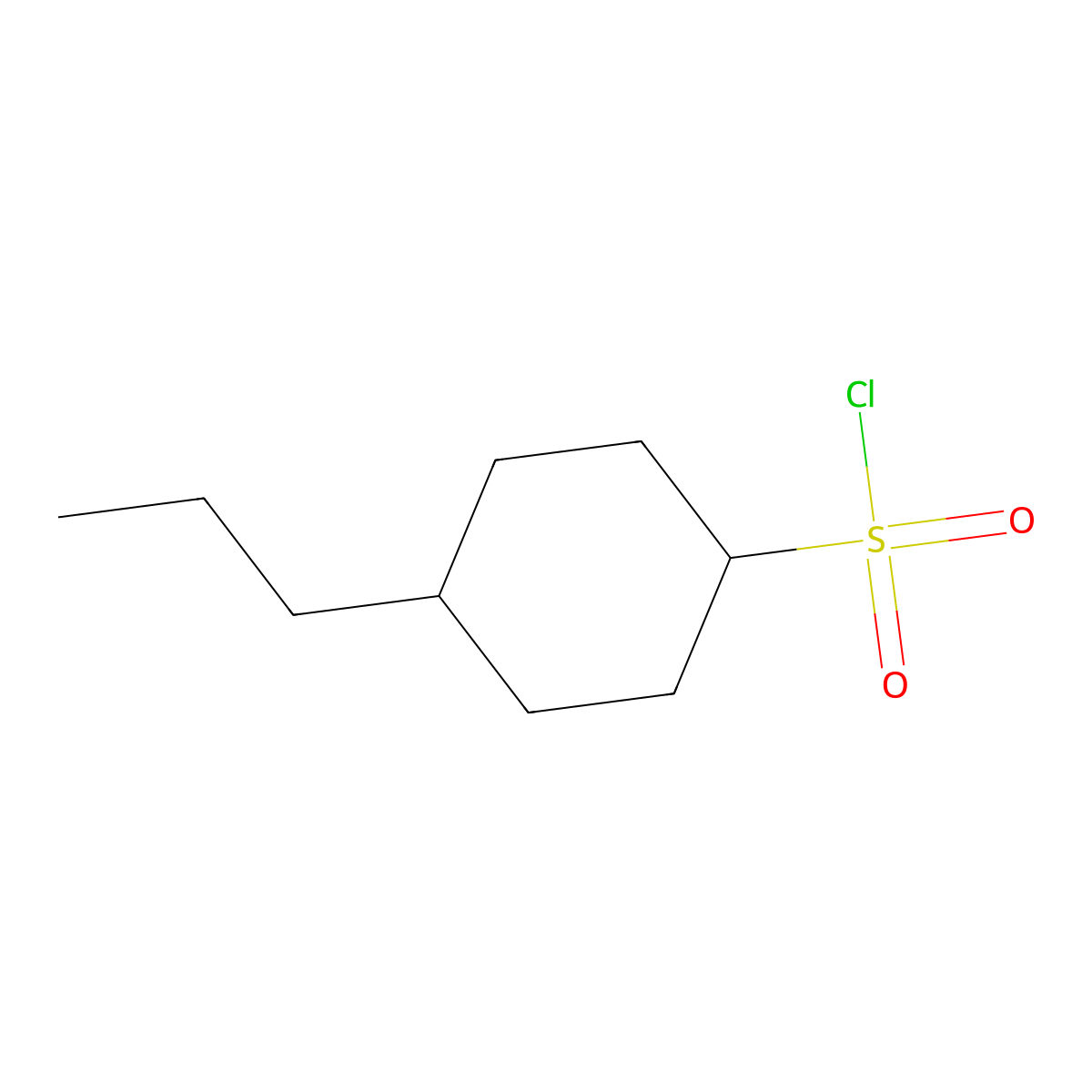 4-Propylcyclohexane-1-sulfonyl chloride molecular structure, CAS 1251095-69-8