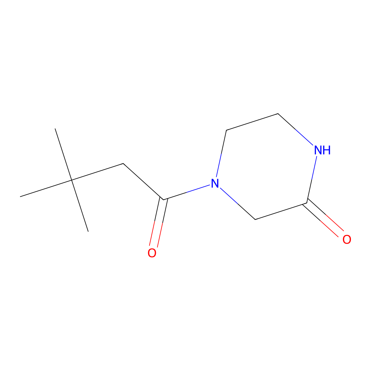 4-(3,3-Dimethylbutanoyl)piperazin-2-one molecular structure, CAS 1251095-71-2