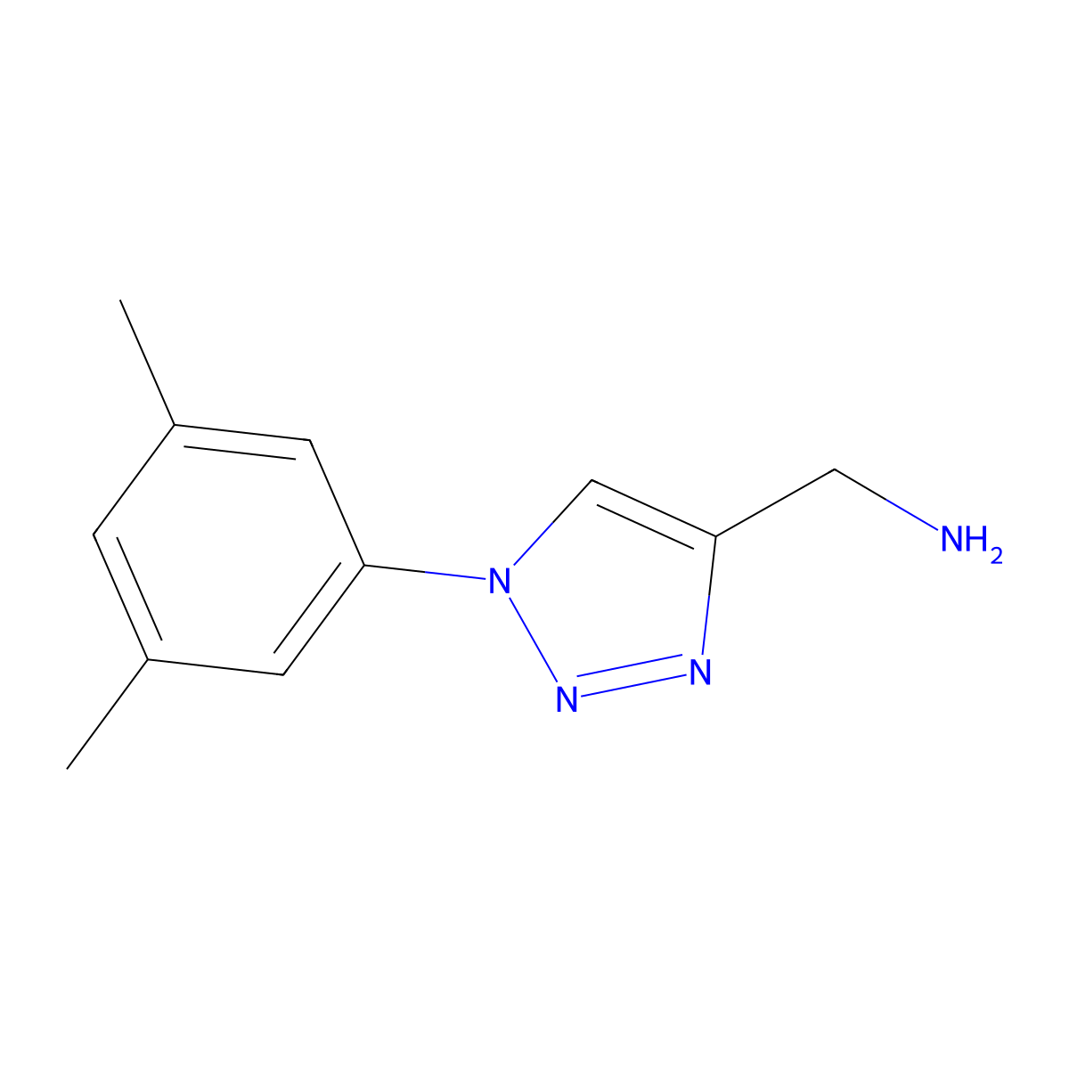 [1-(3,5-dimethylphenyl)-1H-1,2,3-triazol-4-yl]methanamine molecular structure, CAS 1251096-65-7
