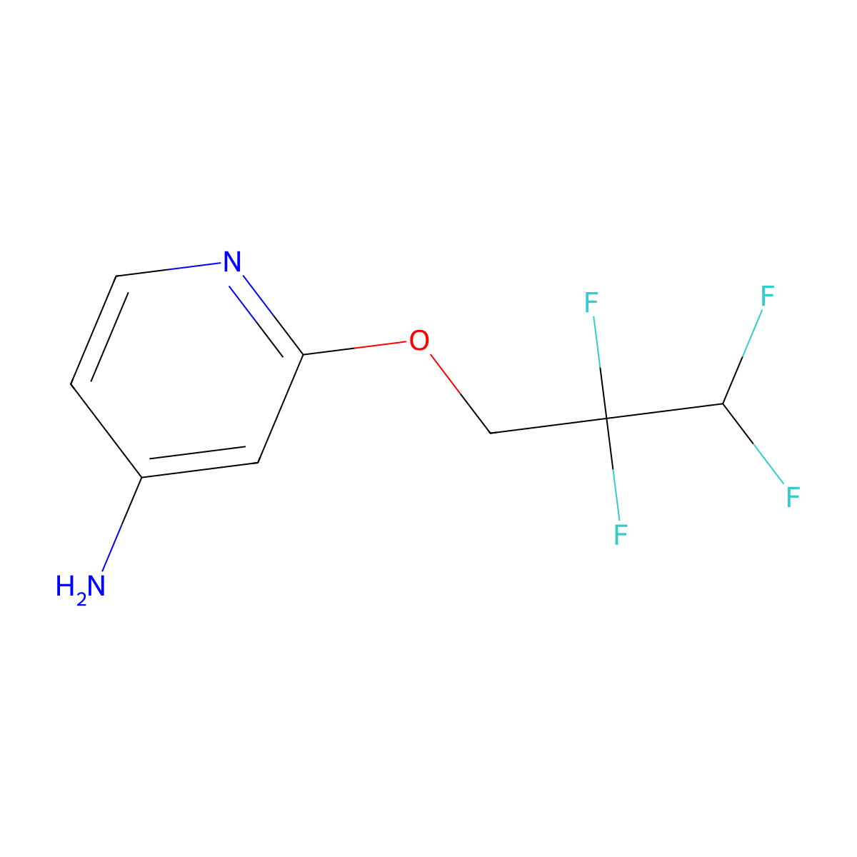 2-(2,2,3,3-Tetrafluoropropoxy)pyridin-4-amine molecular structure, CAS 1251097-55-8