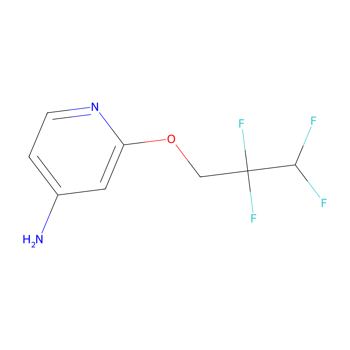 2-(2,2,3,3-Tetrafluoropropoxy)pyridin-4-amine molecular structure, CAS 1251097-55-8