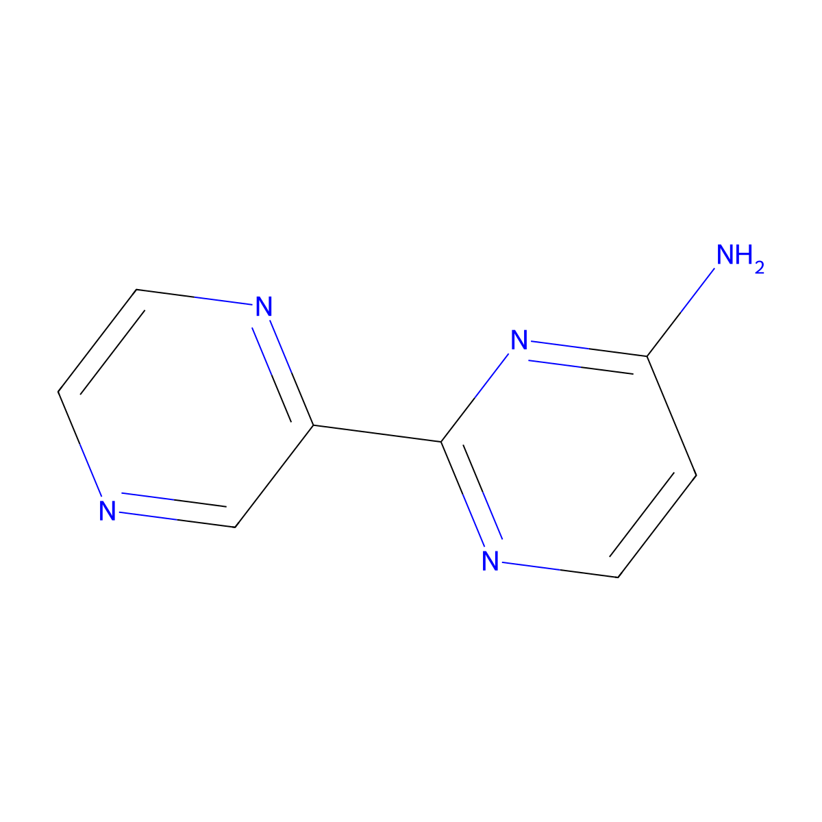 2-(Pyrazin-2-YL)pyrimidin-4-amine molecular structure, CAS 1251097-87-6