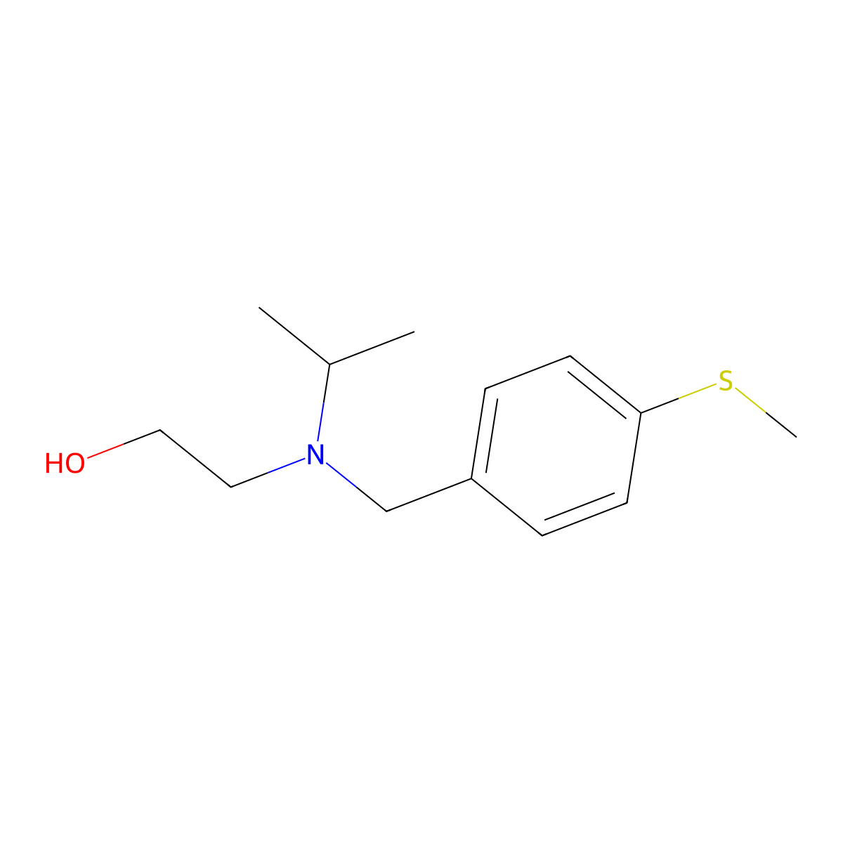 2-[Isopropyl-(4-methylsulfanyl-benzyl)-amino]-ethanol molecular structure, CAS 1251099-47-4