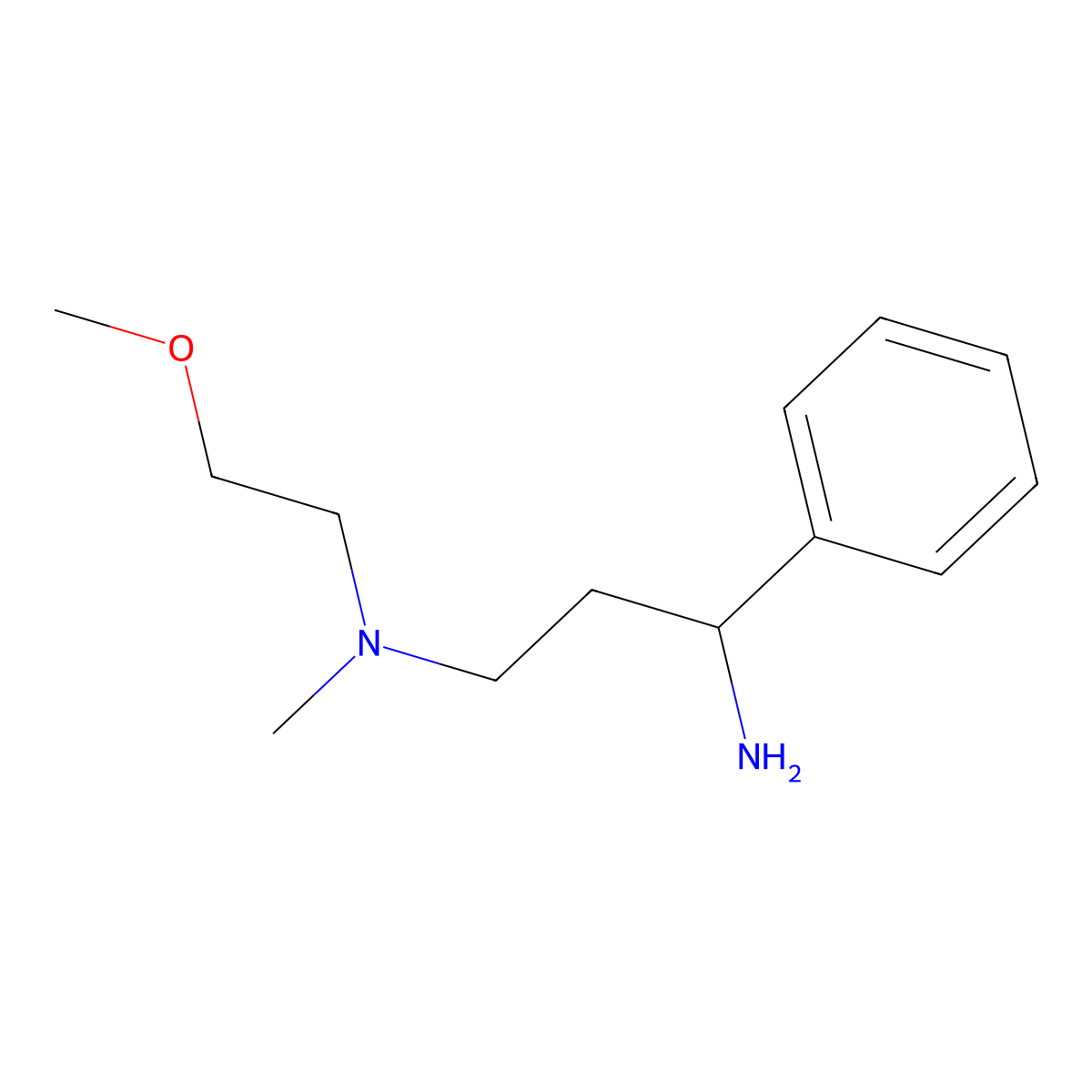 (3-Amino-3-phenylpropyl)(2-methoxyethyl)methylamine molecular structure, CAS 1251099-64-5