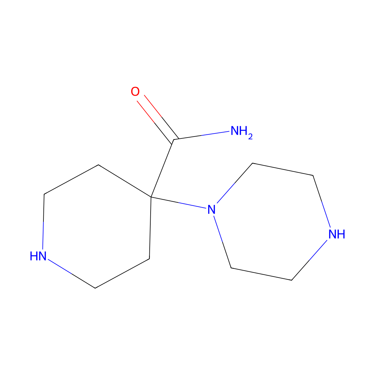 4-(Piperazin-1-YL)piperidine-4-carboxamide molecular structure, CAS 1251100-25-0