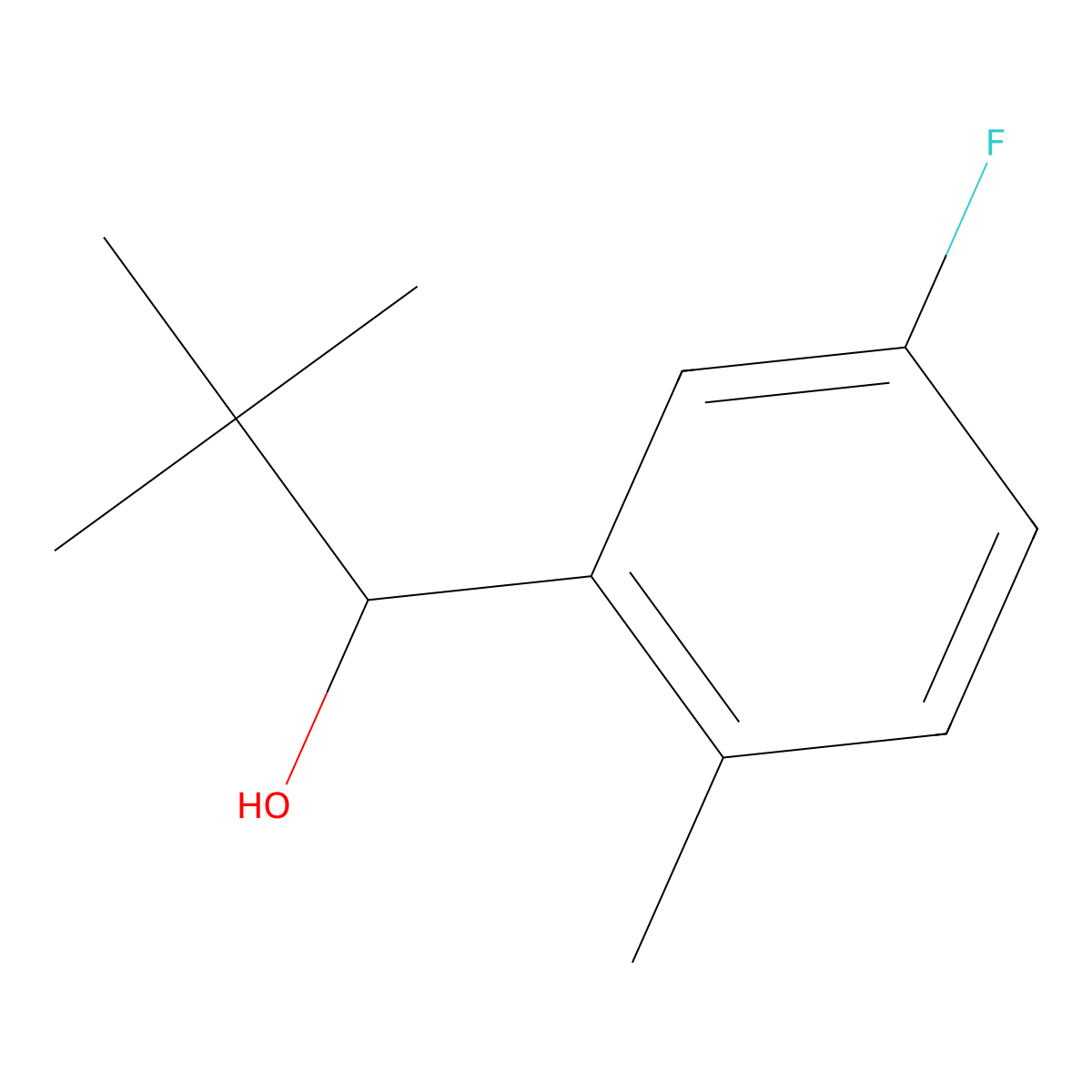 alpha-(1,1-Dimethylethyl)-5-fluoro-2-methylbenZenemethanol molecular structure, CAS 1251101-76-4