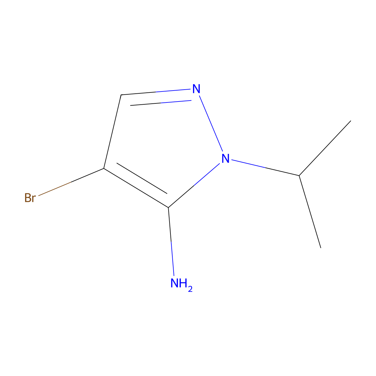 4-bromo-1-(propan-2-yl)-1H-pyrazol-5-amine molecular structure, CAS 1251102-90-5